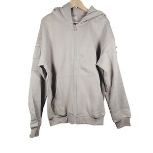 Comfrt Full Zip Hoodie Travel Essentials Unisex Beige Size M NWOT